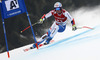 Didier Defago of Switzerland skiing in the men super-g race of Audi FIS Alpine skiing World cup in Kitzbuehel, Austria. Men super-g race of Audi FIS Alpine skiing World cup season 2014-2015, was held on Friday, 23rd of January 2015 on Hahnenkamm course in Kitzbuehel, Austria
