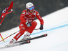 Matteo Marsaglia of Italy skiing in the men super-g race of Audi FIS Alpine skiing World cup in Kitzbuehel, Austria. Men super-g race of Audi FIS Alpine skiing World cup season 2014-2015, was held on Friday, 23rd of January 2015 on Hahnenkamm course in Kitzbuehel, Austria
