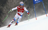 Thomas Tumler of Switzerland skiing in the men super-g race of Audi FIS Alpine skiing World cup in Kitzbuehel, Austria. Men super-g race of Audi FIS Alpine skiing World cup season 2014-2015, was held on Friday, 23rd of January 2015 on Hahnenkamm course in Kitzbuehel, Austria
