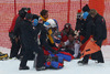 Marc Gisin of Switzerland getting treatment after his crash in the men super-g race of Audi FIS Alpine skiing World cup in Kitzbuehel, Austria. Men super-g race of Audi FIS Alpine skiing World cup season 2014-2015, was held on Friday, 23rd of January 2015 on Hahnenkamm course in Kitzbuehel, Austria
