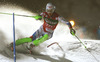 Carlo Janka of Switzerland skiing in slalom of the men alpine combined race of Audi FIS Alpine skiing World cup in Kitzbuehel, Austria. Men alpine combined race of Audi FIS Alpine skiing World cup season 2014-2015, was held on Friday, 23rd of January 2015 on Hahnenkamm course in Kitzbuehel, Austria
