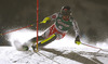 Third placed Ondrej Bank of Czech skiing in slalom of the men alpine combined race of Audi FIS Alpine skiing World cup in Kitzbuehel, Austria. Men alpine combined race of Audi FIS Alpine skiing World cup season 2014-2015, was held on Friday, 23rd of January 2015 on Hahnenkamm course in Kitzbuehel, Austria
