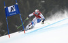 Patrick Kueng of Switzerland skiing in the men super-g race of Audi FIS Alpine skiing World cup in Kitzbuehel, Austria. Men super-g race of Audi FIS Alpine skiing World cup season 2014-2015, was held on Friday, 23rd of January 2015 on Hahnenkamm course in Kitzbuehel, Austria
