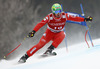 Winner Dominik Paris of Italy skiing in the men super-g race of Audi FIS Alpine skiing World cup in Kitzbuehel, Austria. Men super-g race of Audi FIS Alpine skiing World cup season 2014-2015, was held on Friday, 23rd of January 2015 on Hahnenkamm course in Kitzbuehel, Austria
