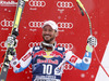 Third placed Guillermo Fayed of France celebrate his medal won in the men downhill race of Audi FIS Alpine skiing World cup in Kitzbuehel, Austria. Men downhill race of Audi FIS Alpine skiing World cup season 2014-2015, was held on Saturday, 24th of January 2015 on Hahnenkamm course in Kitzbuehel, Austria
