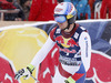  reacts in the finish of the men downhill race of Audi FIS Alpine skiing World cup in Kitzbuehel, Austria. Men downhill race of Audi FIS Alpine skiing World cup season 2014-2015, was held on Saturday, 24th of January 2015 on Hahnenkamm course in Kitzbuehel, Austria
