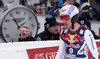 Carlo Janka of Switzerland reacts in the finish of the men downhill race of Audi FIS Alpine skiing World cup in Kitzbuehel, Austria. Men downhill race of Audi FIS Alpine skiing World cup season 2014-2015, was held on Saturday, 24th of January 2015 on Hahnenkamm course in Kitzbuehel, Austria
