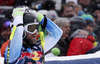 Travis Ganong of USA reacts in the finish of the men downhill race of Audi FIS Alpine skiing World cup in Kitzbuehel, Austria. Men downhill race of Audi FIS Alpine skiing World cup season 2014-2015, was held on Saturday, 24th of January 2015 on Hahnenkamm course in Kitzbuehel, Austria
