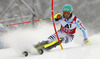 Felix Neureuther of Germany skiing in the first run of the men slalom race of Audi FIS Alpine skiing World cup in Kitzbuehel, Austria. Men slalom race of Audi FIS Alpine skiing World cup season 2014-2015, was held on Sunday, 25th of January 2015 on Ganslern course in Kitzbuehel, Austria

