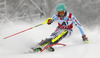 Felix Neureuther of Germany skiing in the first run of the men slalom race of Audi FIS Alpine skiing World cup in Kitzbuehel, Austria. Men slalom race of Audi FIS Alpine skiing World cup season 2014-2015, was held on Sunday, 25th of January 2015 on Ganslern course in Kitzbuehel, Austria
