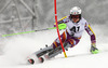 Henrik Kristoffersen of Norway skiing in the first run of the men slalom race of Audi FIS Alpine skiing World cup in Kitzbuehel, Austria. Men slalom race of Audi FIS Alpine skiing World cup season 2014-2015, was held on Sunday, 25th of January 2015 on Ganslern course in Kitzbuehel, Austria
