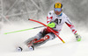 Marcel Hirscher of Austria skiing in the first run of the men slalom race of Audi FIS Alpine skiing World cup in Kitzbuehel, Austria. Men slalom race of Audi FIS Alpine skiing World cup season 2014-2015, was held on Sunday, 25th of January 2015 on Ganslern course in Kitzbuehel, Austria
