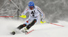 Andre Myhrer of Sweden skiing in the first run of the men slalom race of Audi FIS Alpine skiing World cup in Kitzbuehel, Austria. Men slalom race of Audi FIS Alpine skiing World cup season 2014-2015, was held on Sunday, 25th of January 2015 on Ganslern course in Kitzbuehel, Austria
