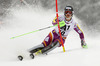 Sebastian Foss-Solevaag of Norway skiing in the first run of the men slalom race of Audi FIS Alpine skiing World cup in Kitzbuehel, Austria. Men slalom race of Audi FIS Alpine skiing World cup season 2014-2015, was held on Sunday, 25th of January 2015 on Ganslern course in Kitzbuehel, Austria
