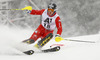 Giuliano Razzoli of Italy skiing in the first run of the men slalom race of Audi FIS Alpine skiing World cup in Kitzbuehel, Austria. Men slalom race of Audi FIS Alpine skiing World cup season 2014-2015, was held on Sunday, 25th of January 2015 on Ganslern course in Kitzbuehel, Austria
