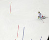 Luca Aerni of Switzerland skiing in the first run of the men slalom race of Audi FIS Alpine skiing World cup in Kitzbuehel, Austria. Men slalom race of Audi FIS Alpine skiing World cup season 2014-2015, was held on Sunday, 25th of January 2015 on Ganslern course in Kitzbuehel, Austria
