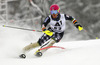 Joonas Rasanen of Finland skiing in the first run of the men slalom race of Audi FIS Alpine skiing World cup in Kitzbuehel, Austria. Men slalom race of Audi FIS Alpine skiing World cup season 2014-2015, was held on Sunday, 25th of January 2015 on Ganslern course in Kitzbuehel, Austria
