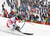 Mario Matt of Austria skiing in the second run of the men slalom race of Audi FIS Alpine skiing World cup in Kitzbuehel, Austria. Men slalom race of Audi FIS Alpine skiing World cup season 2014-2015, was held on Sunday, 25th of January 2015 on Ganslern course in Kitzbuehel, Austria
