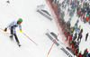 Linus Strasser of Germany skiing in the second run of the men slalom race of Audi FIS Alpine skiing World cup in Kitzbuehel, Austria. Men slalom race of Audi FIS Alpine skiing World cup season 2014-2015, was held on Sunday, 25th of January 2015 on Ganslern course in Kitzbuehel, Austria
