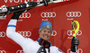 Winner Mattias Hargin of Sweden celebrates his medal won in the men slalom race of Audi FIS Alpine skiing World cup in Kitzbuehel, Austria. Men slalom race of Audi FIS Alpine skiing World cup season 2014-2015, was held on Sunday, 25th of January 2015 on Ganslern course in Kitzbuehel, Austria
