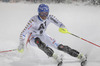 Andre Myhrer of Sweden skiing in the first run of the Men Slalom race of Audi FIS Alpine skiing World cup in Schladming, Austria. Men Slalom race of Audi FIS Alpine skiing World cup 2014-2015 was held on Tuesday, 27th of January 2015 on Planai course in Schladming, Austria.
