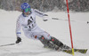 Jens Byggmark of Sweden skiing in the first run of the Men Slalom race of Audi FIS Alpine skiing World cup in Schladming, Austria. Men Slalom race of Audi FIS Alpine skiing World cup 2014-2015 was held on Tuesday, 27th of January 2015 on Planai course in Schladming, Austria.
