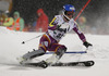 Jonathan Nordbotten of Norway skiing in the first run of the Men Slalom race of Audi FIS Alpine skiing World cup in Schladming, Austria. Men Slalom race of Audi FIS Alpine skiing World cup 2014-2015 was held on Tuesday, 27th of January 2015 on Planai course in Schladming, Austria.
