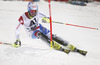 Bernhard Niederberger of Switzerland skiing in the first run of the Men Slalom race of Audi FIS Alpine skiing World cup in Schladming, Austria. Men Slalom race of Audi FIS Alpine skiing World cup 2014-2015 was held on Tuesday, 27th of January 2015 on Planai course in Schladming, Austria.
