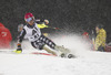 Joonas Rasanen of Finland skiing in the first run of the Men Slalom race of Audi FIS Alpine skiing World cup in Schladming, Austria. Men Slalom race of Audi FIS Alpine skiing World cup 2014-2015 was held on Tuesday, 27th of January 2015 on Planai course in Schladming, Austria.
