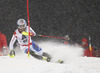 Markus Vogel of Switzerland skiing in the first run of the Men Slalom race of Audi FIS Alpine skiing World cup in Schladming, Austria. Men Slalom race of Audi FIS Alpine skiing World cup 2014-2015 was held on Tuesday, 27th of January 2015 on Planai course in Schladming, Austria.
