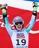 Tina Maze (SLO, Silbermedaille) winner of the silver Medal Tina Maze of Slovenia reacts after her run of the ladies Super G of FIS Ski World Championships 2015 at the Raptor Course in Beaver Creek, United States on 2015/02/03.
