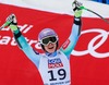 Tina Maze (SLO, Silbermedaille) winner of the silver Medal Tina Maze of Slovenia reacts after her run of the ladies Super G of FIS Ski World Championships 2015 at the Raptor Course in Beaver Creek, United States on 2015/02/03.
