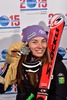 Silver Medalist Tina Maze of Slovenia poses with her Medal after the ladies Super G of FIS Ski World Championships 2015 at the Raptor Course in Beaver Creek, United States on 2015/02/03.
