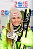 Bronze Medalist Lindsey Vonn of the USA poses with her Medal after the ladies Super G of FIS Ski World Championships 2015 at the Raptor Course in Beaver Creek, United States on 2015/02/03.
