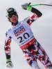 First placed Hannes Reichelt of Austria reacts after his run of the men Super-G of FIS Ski World Championships 2015 at the Birds of Prey Course in Beaver Creek, United States on 2015/02/05.
