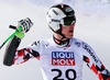 First placed Hannes Reichelt of Austria reacts after his run of the men Super-G of FIS Ski World Championships 2015 at the Birds of Prey Course in Beaver Creek, United States on 2015/02/05.
