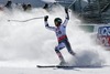 Second placed Dustin Cook of Canada reacts after his run of the men Super-G of FIS Ski World Championships 2015 at the Birds of Prey Course in Beaver Creek, United States on 2015/02/05.
