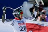 Second placed Dustin Cook of Canada reacts after his run of the men Super-G of FIS Ski World Championships 2015 at the Birds of Prey Course in Beaver Creek, United States on 2015/02/05.
