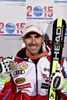 Bronze Medalist Adrien Theaux of France poses with his Medal after the men Super-G of FIS Ski World Championships 2015 at the Birds of Prey Course in Beaver Creek, United States on 2015/02/05.
