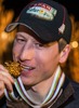 Hannes Reichelt (AUT, 1. Platz) // first placed Hannes Reichelt of Austria during victory celebration after winning the gold Medal of the mens Super-G of FIS Ski World Championships 2015 held at the Austrian House in Vail, United States on 2015/02/05.
