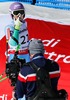 First placed Tina Maze of Slovenia reacts after her run of the ladies Downhill of FIS Ski World Championships 2015 at the Raptor Course in Beaver Creek, United States on 2015/02/06.
