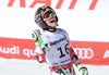Anna Fenninger of Austria reacts after her run of the ladies Downhill of FIS Ski World Championships 2015 at the Raptor Course in Beaver Creek, United States on 2015/02/06.
