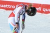 Lara Gut of Switzerland reacts after her run of the ladies Downhill of FIS Ski World Championships 2015 at the Raptor Course in Beaver Creek, United States on 2015/02/06.
