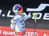 Lindsey Vonn of the USA reacts after her run of the ladies Downhill of FIS Ski World Championships 2015 at the Raptor Course in Beaver Creek, United States on 2015/02/06.
