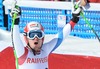 Patrick Kueng of Switzerland celebrate after his run of the mens Downhill of FIS Ski World Championships 2015 at the Birds of Prey Course in Beaver Creek, United States on 2015/02/07.
