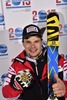 Gold Medalist Patrick Kueng of Switzerland poses with his Medal after the mens Downhill of FIS Ski World Championships 2015 at the Birds of Prey Course in Beaver Creek, United States on 2015/02/07.
