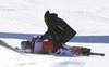 Ondrej Bank of Czech Republic after his crash during the men Downhill for the Combined of FIS Ski World Championships 2015 at the Birds of Prey Course in Beaver Creek, United States on 2015/02/08.
