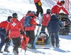 Ondrej Bank of Czech Republic after his crash during the men Downhill for the Combined of FIS Ski World Championships 2015 at the Birds of Prey Course in Beaver Creek, United States on 2015/02/08.
