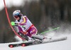 Henrik Kristoffersen of Norway in action during the 1st run of men Slalom of FIS Ski World Championships 2015 at the Birds of Prey Course in Beaver Creek, United States on 2015/02/15.
