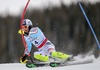 Fritz Dopfer of Germany in action during the 1st run of men Slalom of FIS Ski World Championships 2015 at the Birds of Prey Course in Beaver Creek, United States on 2015/02/15.
